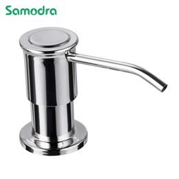 Samodra Liquid Soap Dispensers With 500ml Bottle Stainless Steel Pump For Kitchen Sink Built In Chrome/Nickel Dispenser Soap 240527