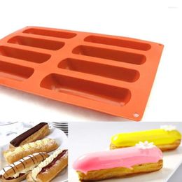 Baking Moulds 8 Cavity Cake Tools Silicone Classic Collection Shapes Mould Finger Orange Non Stick Eclair Forms Kitchen