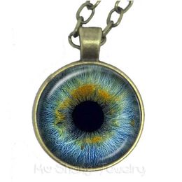 Pendant Necklaces 1PC Colourful Eye Third Eye Jewellery Evil Eye Pendant Necklace For Women Sweater Chain Gift For Her S2453102