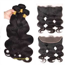 Loose Deep Wave Lace Human Hair Wigs Virgin Human Hair Body Wave Lace bundles with 13 4 frontal
