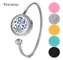 25mm Perfume Diffuser Locket Bangle Fit 18mm Felt Pads Stainless Steel Crystal Magnetic without Felt Pads VA5849814581