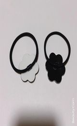 4CM Fashion black and white acrylic flower head rope C hair ring rubber band hairpin for ladies Favourite headdress Jewellery accesso4353270