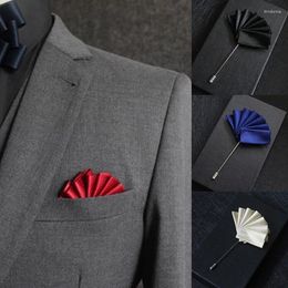 Brooches Men's Suits Brooch Lapel Pins Imitation Pocket Shirt Flower Wedding Bridegroom Dress Corsage For Men Accessories