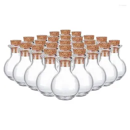 Storage Bottles Drifting Bottle Small Glass With Caps 10Pcs Wishing Clear Vials Container For Art Crafts