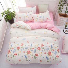 Bedding Sets AB Version Double-sided Home Set 3/4pcs Duvet Cover Bed Sheet Pillowcase Full Queen King Size Comforter Linen