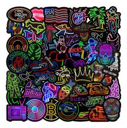 Neon Light Stickers Vinyl Skateboard DIY Stickers Suitable for Graffiti Car Guitar Motorcycle Luggage Suitcase Classic Toy Decal7742408