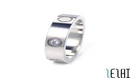 Classic Charm Eternal Love Wed Couple Rings For Men Titanium Steel Diamond Platinum Plating Girlfriend Wedding Ring Engagement Jew8850736