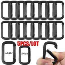 15pcs SquareRing Carabiner Buckles Spring Carabiners Snap Hooks Clip Keychain Outdoor Backpack Pendant Camping Tools 240531