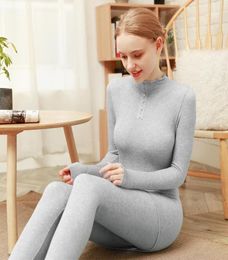 Women039s Thermal Underwear Female Long Johns Winter Thermal Set Warm Clothes For Ladies Breathable Long Johns Seamless Body Su7399363