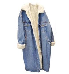 Women039s Denim Clothing Winter Coat Thickened Denim Jackets Lamb Wool Warm Cotton Parka Casual Loose Outwear FC228 2012177816274