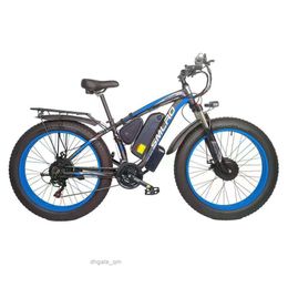 Bikes Smlro XDC600 26 Inch Double Motor Bicycle 4.0fat Tire 48V 22.4AN 2000W 55km/h 65km Mileage Hydraulic Brake Electric Bike SHIMANO 21 Speed Beach E-bike for Adult