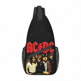 cool Vintage Rock AC DC Sling Bags for Travel Hiking Men's Heavy Metal Music Band Crossbody Chest Backpack Shoulder Daypack V82t#