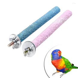 Other Bird Supplies 1Pc 1.5x14cm Colourful Pet Parrot Chew Grinding Toys Harness Cage Accessories Birds Budgie Toy Random Colour