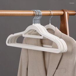 Hangers Flocking Hanger Wholesale Seamless Household Wet And Dry Non-Slip Adult Plastic Drying Clothes Racks Student