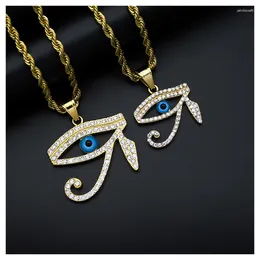 Pendant Necklaces Hip Hop Solid Stainless Steel Ancient Egyptian Mythology God Of War Horus Eye Pendants For Men Rapper Jewellery