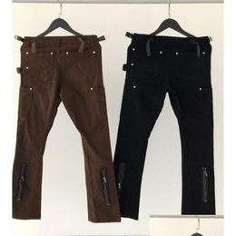 Mens Pants Zipper Vujade Cargo Women Men Jogger Slim Overalls Brown Black Track Vuja De Joggersmens Drop Delivery Apparel Clothing Dhle8