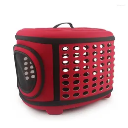 Cat Carriers Travel Pet Bag Flower Bags Breathable Pink Folding Small Dog Outdoor Shoulder Cats Carrying