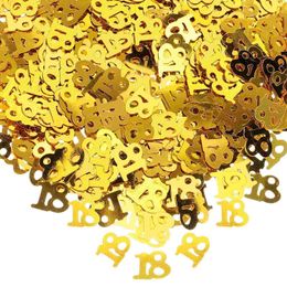 Party Decoration 600 PC Memorial Gifts Birthday Glitter Confetti Decor Aluminum Foil Number Table