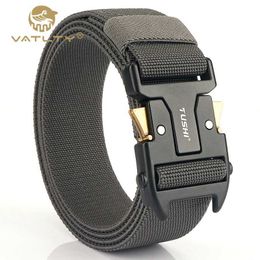 Belts 105cm to 125cm mens elastic band matte black alloy buckle quick release tactical band jeans womens military equipment Q240401