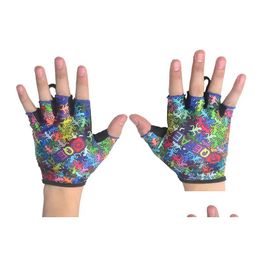 Cycling Gloves Qepae Bicycle Fl Finger Outdoor Semi - Short Half Equipment Drop Delivery Sports Outdoors Protective Gear Otoui