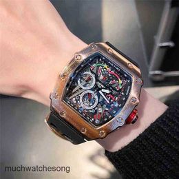 Richardmills Luxury Wristwatches Automatic Chronograph Swiss technology Gas Top Ten Brands Red Devil Black Technology Channel Table Designer Waterproof Wri