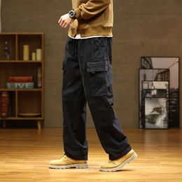 New Men's Oversized Casual Pants, Youth Loose Fitting Straight Leg, Enlarged Work Pants, Fashionable Casual Sports and Sanitary Pants