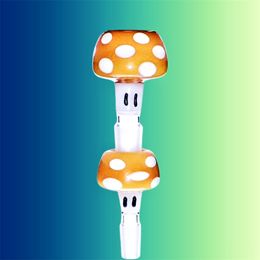 heady glass bongs Hookah/Handmade mushroom shaped glass smoke pot head with 14mm interface 2.3 in