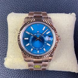 2024 N Factory Mens Watch upgrade V2 version Diameter 42mm thickness 14.3mm ice blue luminous 904L steel 9001 movement 21600 per hour vibration frequency