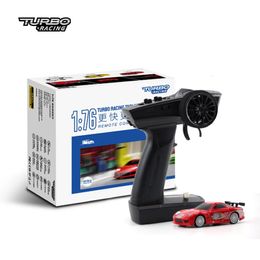 Turbo Racing 1 76 RC Sports Car C71 Limited Edition Classic with 3 Colors Mini RTR Remote Control Kit Toys 240327