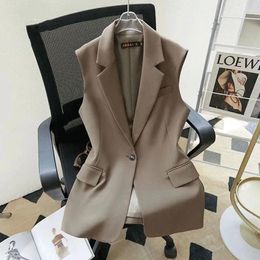 Women's Vests 2024 Spring Autumn Blazer Vest Coat Korean Short Slim Female Versatile Sleeveless Fashion Ladies Waistcoat Tops