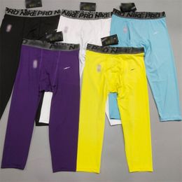 Pantaloni della tuta da uomo fitness americani capris a molla alta leggings sportivi basket corsa pantaloni fitness yoga