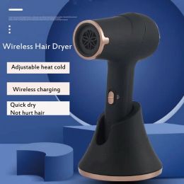 Dryers 5000mah Wireless Hair Dryer Cordless Rechargeable Blow Dryer Portable Strong Power Barber Salon Styling Tools