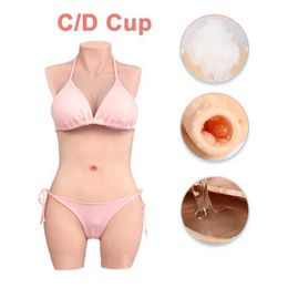 Breast Pad KUMIHO C/D Cup Silicone Bodysuit One Piece Sissy Fake Vagina Breast Forms No Arms For Mens Crossdresser Drag Queen Cosplay 240330