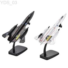 Aircraft Modle Alloy SR-71 Blackbird Strategic Bomber Fighter Reconnaissance Aircraft Airplane Battle Plane Model Sound and Light Kids Toy Gift YQ240401