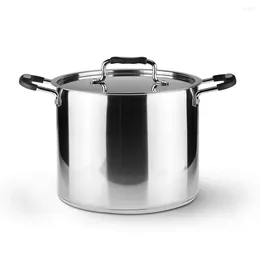 Cookware Sets High Quality Stainless Steel Pots 24 20cm 3-Ply Sandwiched Base Soup Pot Panela Large Capacity Suitable For Gas Induction