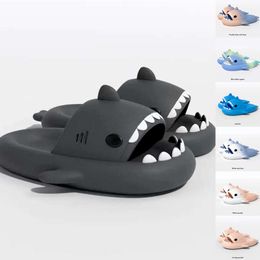 2025 Fashion shoes Summer Home Women Shark Slippers Anti-skid EVA Solid Colour Couple Parents Outdoor Cool Indoor Household Funny Shoejgwc#