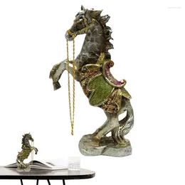 Decorative Figurines Horse Statue Standing Resin Figurine Art Sculpture Animal Crafts Collectible Chinese For Home