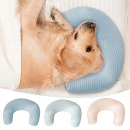 Dog Apparel Pet Pillow For Neck U Shaped Plush Soft Cat Cute Calm Sleep Rest Relax Supplies