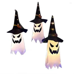 Party Favour 3PCS Halloween Decorations Outdoor Decor Ghost Witch Hat Lights String For Yard Tree Garden