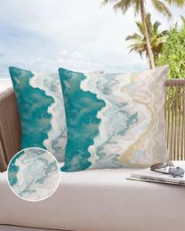 Pillow Case Waves Bohemian Gradient Waterproof Pillowcase Home Sofa Office Throw Car Cushion Cover Decor
