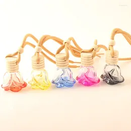 Storage Bottles 6ML Colorful Rose Empty Bottle Pendant Car Perfume Indoor Hanging Rope Oil Dispenser