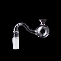 Easy To Add Design Glass Oil Burner Pipe Smoking Bowl 10mm 14mm 18mm Male Female Tobacco Bowls Slide for Hookah Accessories Bent Glass Pipe