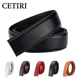 Belts 6-color buckle free designer mens belt body 3.5cm wide denim leather high-quality mens automatic belt body Kemer white Q240401