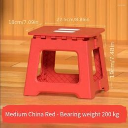 Camp Furniture Portable Mini Outdoor Stool - 1pc Thickened Plastic Folding Chair & Bench For Adults Kids Camping