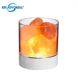 Night Lights Crystal Natural Salt Lamp USB Led Multicolor Light Table Lava Lamps For Bedroom Bedside Bed Fixtures Home Decor Gifts