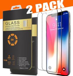 2 Pack Screen Protector For Iphone 13 iphone 12 Pro Max 11 XR XS MAX 8PLUS X Tempered Glass For Samsung A20E A40 A50 25D Rounded 3118673