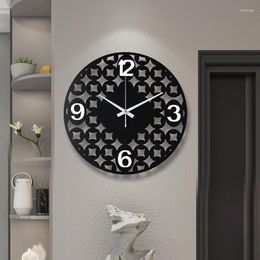 Wall Clocks Clock Living Room Household Creative Decorative Fashion Watch Without Punching Mute Art Personality Small