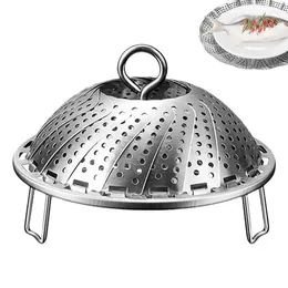 Double Boilers Vegetable Steamer Basket Cooking Folding Veggie Fruit Cooker Food