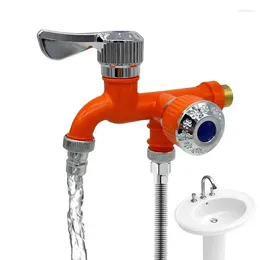 Bathroom Sink Faucets 1PC High Quality Double Outlet Faucet Washing Machine Water Dual Control Tap Garden Kitchen