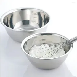 Bowls Capacity Mixing Bowl Meal Prep Container Durable Stainless Steel Soup Basin Set For Versatile Storage Easy Home Kitchen